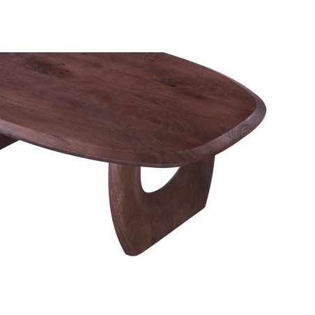 Table basse ovale 130 x 70 cm BRUYERE en manguier massif