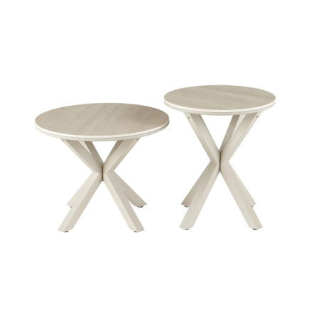 Table basse ronde NACRE plateau en pierre frittée