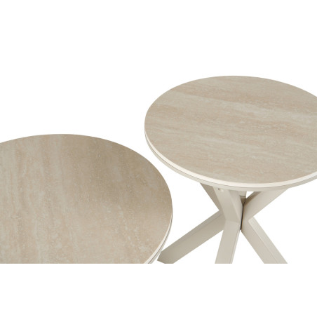 Table basse ronde NACRE plateau en pierre frittée