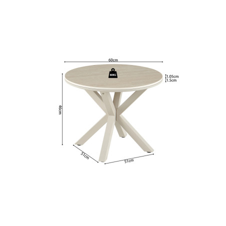 Table basse ronde NACRE plateau en pierre frittée