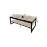 Table basse 120 x 60 cm AZURINE plateau en pierre frittée