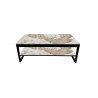 Table basse 120 x 60 cm AZURINE plateau en pierre frittée