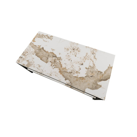 Table basse 120 x 60 cm AZURINE plateau en pierre frittée