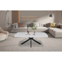 Table basse ovale 130 cm ALBATRE plateau en pierre frittée