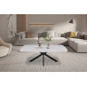 Table basse ovale 130 cm ALBATRE plateau en pierre frittée