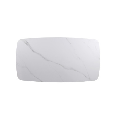 Table basse ovale 130 cm ALBATRE plateau en pierre frittée