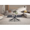 Table basse ovale 130 cm ALBATRE plateau en pierre frittée