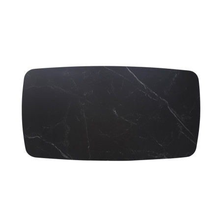 Table basse ovale 130 cm ALBATRE plateau en pierre frittée