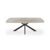 Table basse ovale 130 cm ALBATRE plateau en pierre frittée