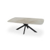 Table basse ovale 130 cm ALBATRE plateau en pierre frittée