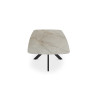 Table basse ovale 130 cm ALBATRE plateau en pierre frittée