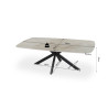 Table basse ovale 130 cm ALBATRE plateau en pierre frittée