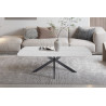 Table basse ovale 130 cm ALBATRE plateau en pierre frittée