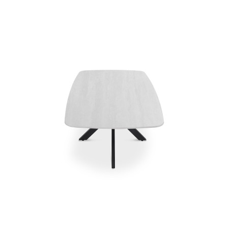 Table basse ovale 130 cm ALBATRE plateau en pierre frittée