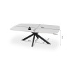 Table basse ovale 130 cm ALBATRE plateau en pierre frittée