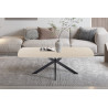 Table basse ovale 130 cm ALBATRE plateau en pierre frittée