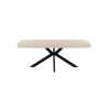 Table basse ovale 130 cm ALBATRE plateau en pierre frittée