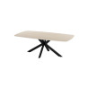 Table basse ovale 130 cm ALBATRE plateau en pierre frittée