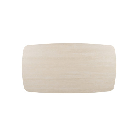 Table basse ovale 130 cm ALBATRE plateau en pierre frittée