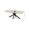 Table basse ovale 130 cm ALBATRE plateau en pierre frittée