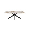 Table basse ovale 130 cm ALBATRE plateau en pierre frittée