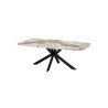 Table basse ovale 130 cm ALBATRE plateau en pierre frittée