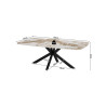 Table basse ovale 130 cm ALBATRE plateau en pierre frittée