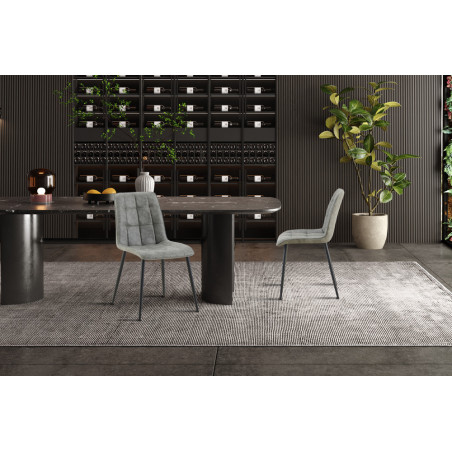 Chaise FUSAIN en simili cuir