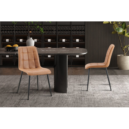 Chaise FUSAIN en simili cuir