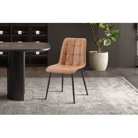 Chaise FUSAIN en simili cuir