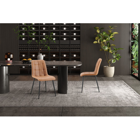 Chaise FUSAIN en simili cuir