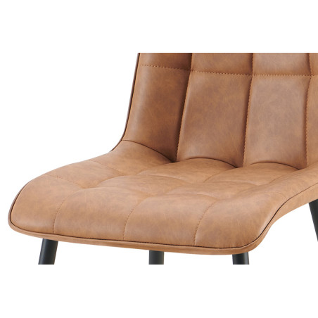Chaise FUSAIN en simili cuir