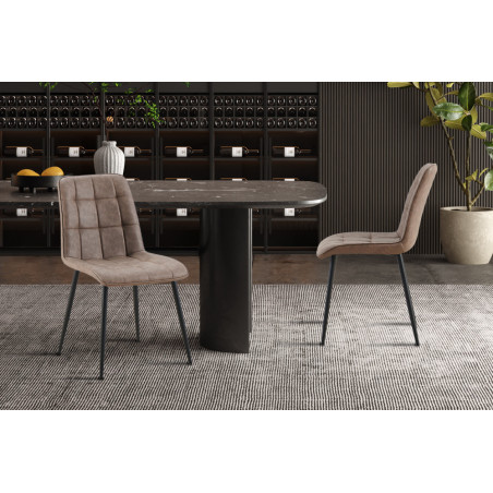 Chaise FUSAIN en simili cuir