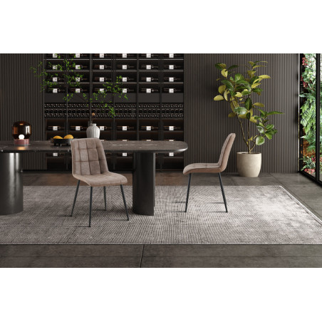 Chaise FUSAIN en simili cuir