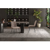 Chaise FUSAIN en simili cuir