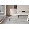 Chaise LISERON en tissu bouclette