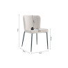 Chaise LISERON en tissu bouclette