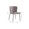 Chaise LISERON en tissu bouclette