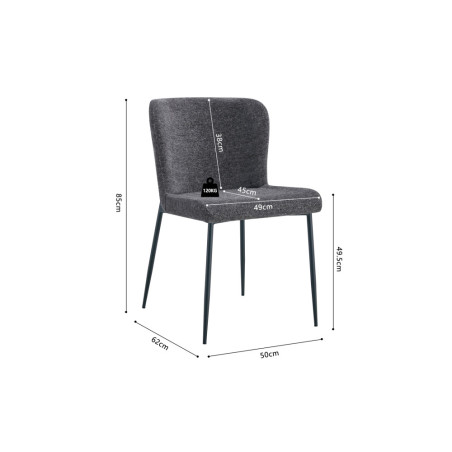 Chaise LISERON en tissu bouclette