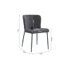Chaise LISERON en tissu bouclette