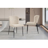 Chaise LISERON en tissu bouclette