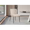 Chaise LISERON en tissu bouclette
