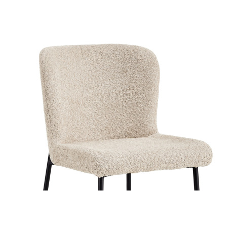 Chaise LISERON en tissu bouclette