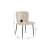 Chaise LISERON en tissu bouclette