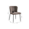 Chaise LISERON en tissu bouclette