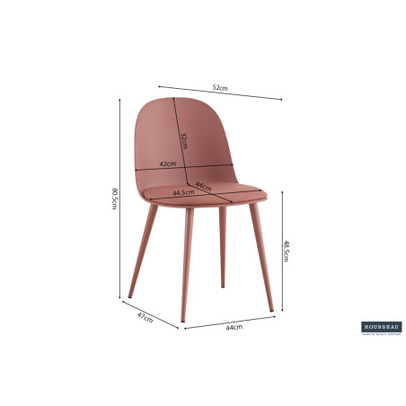 Chaise JACARANDA en simili cuir