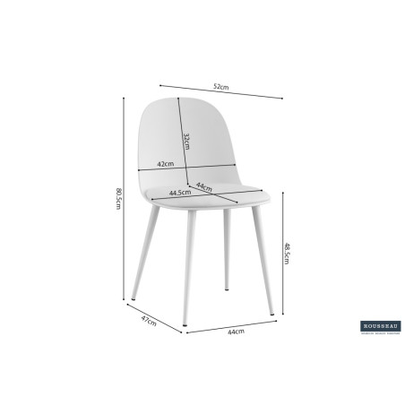 Chaise JACARANDA en simili cuir