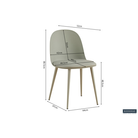 Chaise JACARANDA en simili cuir