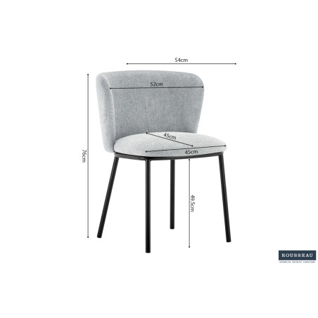 Chaise ARCADIE en tissu
