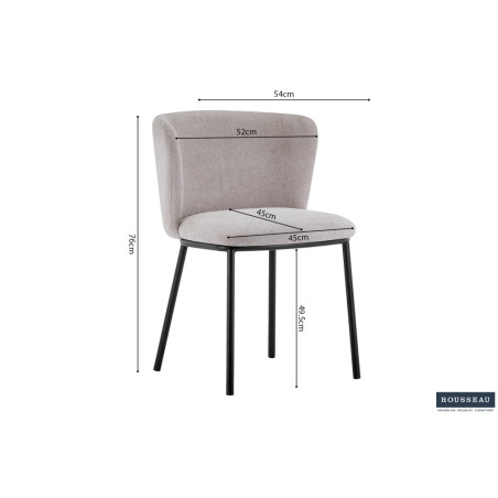 Chaise ARCADIE en tissu